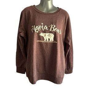 Feathers Maternity Mama Bear Maroon Sweater • Used • Size: XL